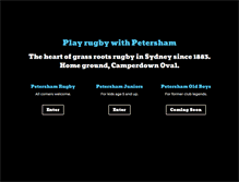 Tablet Screenshot of petershamrugby.com